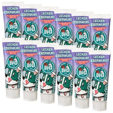 Lov&Ed Lecker Leberwurst für Hunde, 12x 75g - Lebensmittelqualität