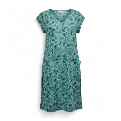 Jack Wolfskin Dress Aop Damen Kleid Sommerkleid kurzarm Blumen 1505331-7757