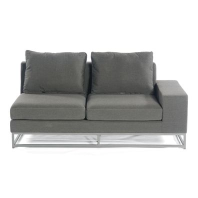 Sonnenpartner 2-Sitzer Lounge-Eckmodul rechts Unique Aluminium mit Kissen anthrazit
