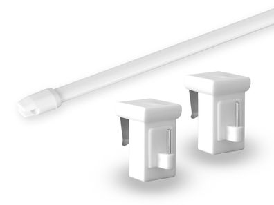 Gardinenstange "Miami", oval, ausziehbar, inkl. klemmbaren Fensterhaken