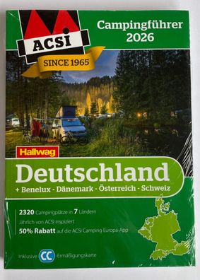 Campingführer mit Camping Card ACSI 2026 Deutschland, Benelux, ... 39813p NEU