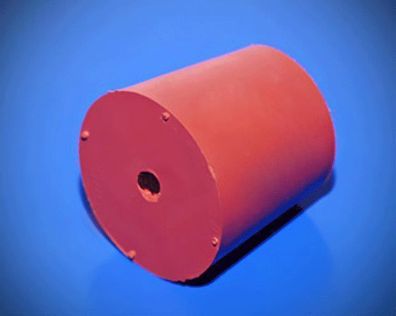 Gummistopfen rot 1x Loch unten 29,00 oben 35,00 Höhe 30mm