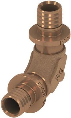 TECEflex Bogen 90 Grad Rotguss druckverlustoptimiert 16-63mm