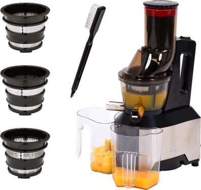 Entsafter Slow Juicer 150W Schwarz mit Filtern und Zubehör