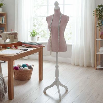 Schneiderpuppe HWC-F20, Schaufensterpuppe, Torso weiblich Kunststoff Holz FSC®