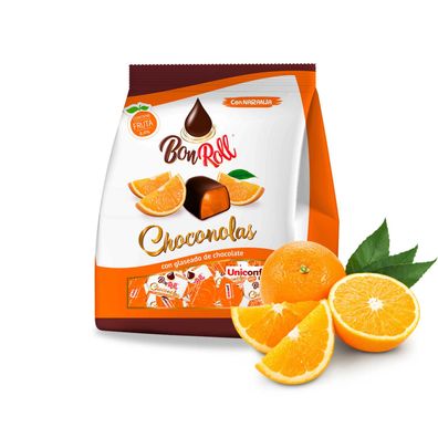 BonRoll Choconolas Fruchtgelee in dunkler Schokolade Orange, 72 g