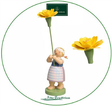 Wendt & Kühn Blumenkind 2026 Mädchen mit Studentenblume 12 cm