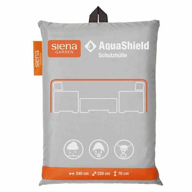 Siena Garden AquaShield Loungegruppe - hellgrau, Polyester