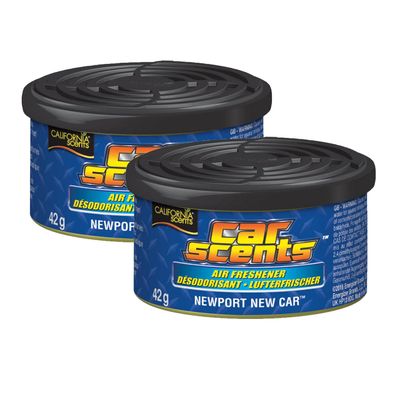 2x California Scents Lufterfrischer Newport New Car für Auto Wohnmobil Büro Haus