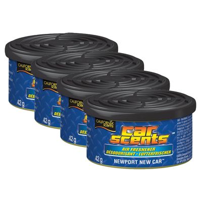 4x California Scents Lufterfrischer Newport New Car für Auto Wohnmobil Büro Haus