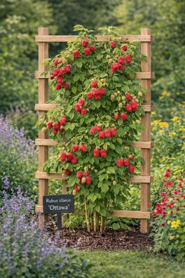 Himbeere Ottawa Herbsthimbeere Rubus idaeus Himbeer Pflanze winterhart Garten