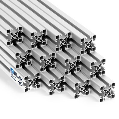 KLAK 40 - Aluprofil 12 Stück 40x40mm light 2m System-, Montage-, Konstruktionsprof