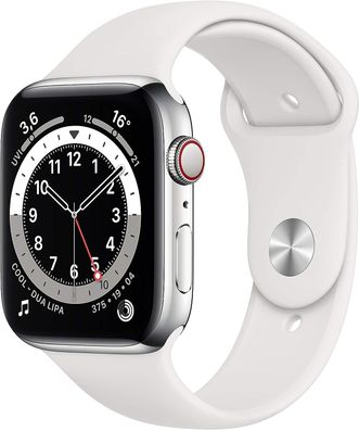 Apple Watch Series 6 GPS+LTE 44mm Stainless Steel Silver Sportband - Bastlerware