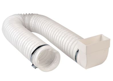 Flachkanal 110x54mm auf Rundrohr Ø 100mm Adapter Umlenkstück 50cm Flexschlauch