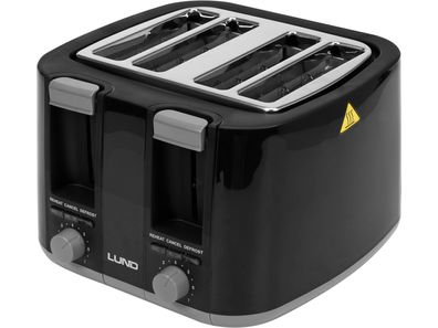 Toaster für 4 Scheiben, 1500W, Schwarz