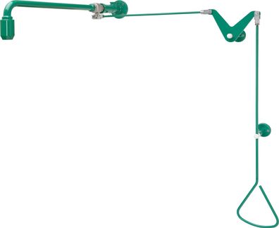 KWC AR Notdusche, Zugstange, Türbereich, grün, Wasser aus Decke oder seitlich