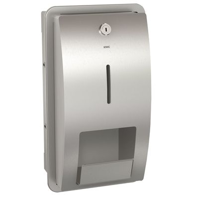 KWC AR WC-Doppelrollenhalter, Stratos, Edelstahl, 183x331x142 mm, Unterputz