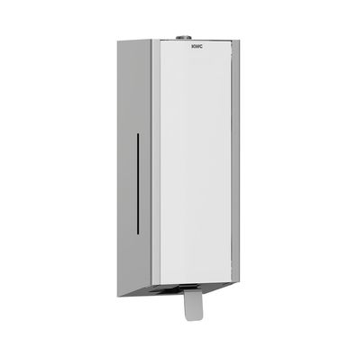 KWC AR Seifenspender, EXOS, Edelstahl, AP, 120x345x120 mm, Front ESG weiß