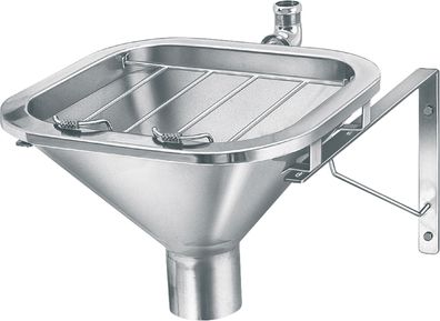 KWC AR Fäkalausguss, SIRIUS, Edelstahl, 470x360x580 mm, Klapprost