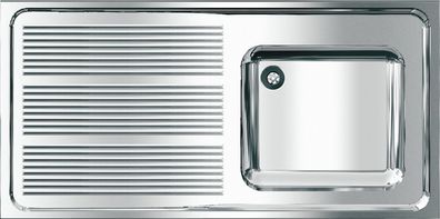 KWC AR Gewerbespüle, MAXIMA, Edelstahl, 1200x382x600 mm, Tropfteil links