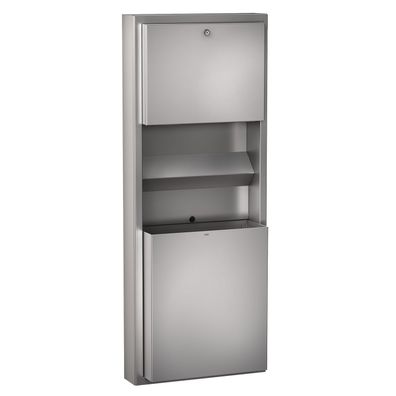 KWC AR Papier-Seifen-Handtuch-Kombi, RODAN, Edelstahl, 413x1148x173 mm, Aufputz