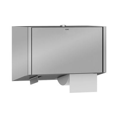 KWC AR WC-Großrollenhalter, EXOS, Edelstahl, 325x346x130 mm, Aufputz, Rolle 280 mm