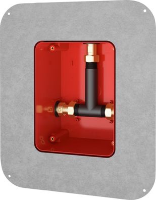 KWC AR Rohbauset, F5, Systembox R5, duschen, Warm- und Kaltwasser, Klebeflansch