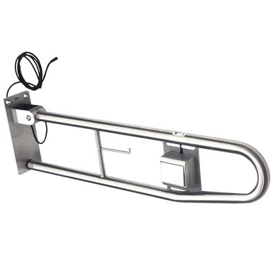 KWC AR Stützklappgriff, Contina, Edelstahl, elektr. Spülauslösung re, 100x250x850 mm