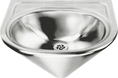 KWC AR Einzelwaschtisch, ANIMA, Edelstahl, 450x280x400 mm, konisch, Siebventil