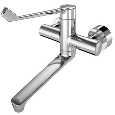 KWC AR Thermostat-Wandbatterie, F4, EHM, Schwenkauslauf, 285 mm, Armhebel 240 mm