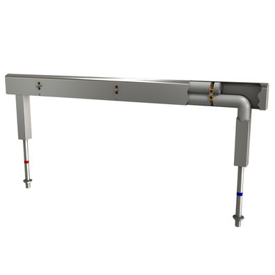 KWC Armatureneinh, Edst, Doppelreihig, 4 Waschplätze, 1400 mm, Wasserans Un