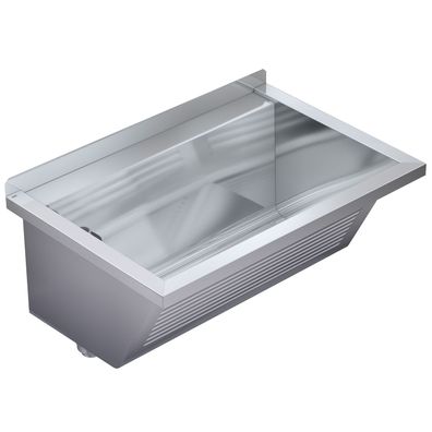 KWC Waschtrog, SIRIUS, Chromstahl, 750x354x500 mm, Ablauf Links