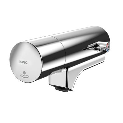 KWC AR Wandbatterie, F5, elek., Schrägausl., Mischer, f. Armatureneinh./W.-Mont., Ne