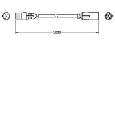 KWC Verlängerungskabel, A3000open, 5 m, Elektro-t-verteiler Zum Elektronikodul