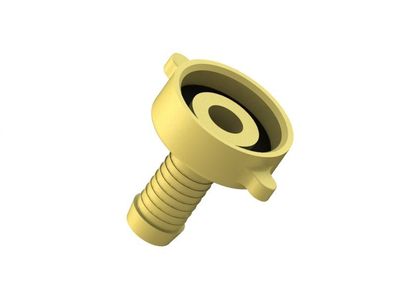 JS MS-SCHLAUCHVERSCHRAUB., CHWER 2-TEILIG, Lachdichtend,1/2"x1"