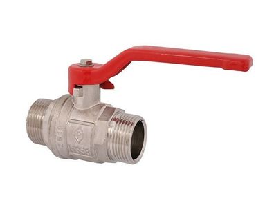 JS Kugelhahn, OLLER DURCHG., N32 AGxAG11/4",99MM, TAHLGR. ROT, ERN