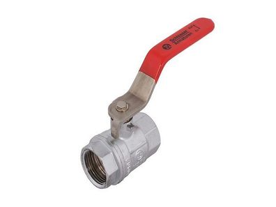 JS Kugelhahn, SCHWER, DN40,1 1/2" BL 90MM, DELST-GR. ROT, ATT CHROM