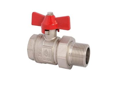 JS Kugelhahn, . Verschraubung, N50 IGxAG1/2",80MM, LUEG-GR. ROT, ERN