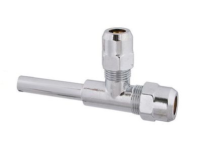 JS T-ABZWEIGSTUECK,2xQUETSCHVER. M. Laengenausgleich, N10,3/8", HR