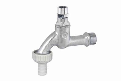 JS Auslaufventil MIT Schlauchver. Steckschl.-ot,3/4", ATT CHROM