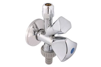JS KOMBI-ECKVENTIL, . Selbstdicht. SV,3-KANTGRIFF,1/2", OL. Verchromt