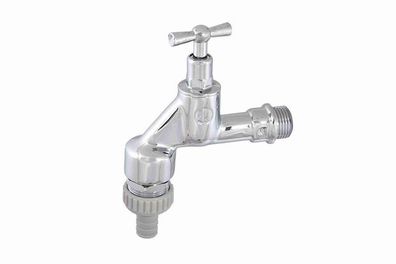 JS Auslaufventil MIT RB, V, V KNEBEL-OT, CHW,1/2", OL. CHR., VGW