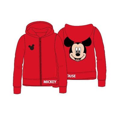 Mickey Maus Jacke mit Kapuze, rot, Größen 98 bis 128 - Größe: 104
