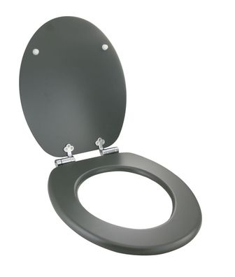 Verosan WC Sitz FINE mit Holzkern, Absenkautomatik, Toilettensitz, Anthrazit