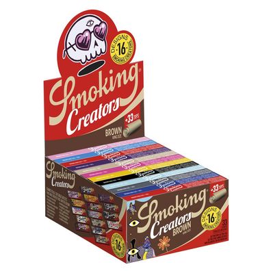 Smoking Creators Brown King Size Papers + Tips - 24 Hefte à 33 Blatt + Tips