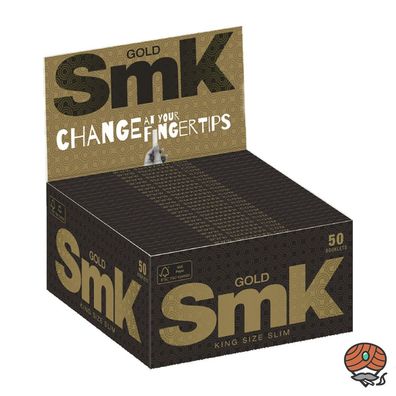 SMK Gold King Size Slim - 1 Box mit 50 Heften à 33 Blättchen