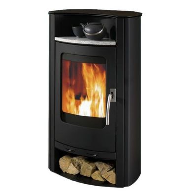 Koppe Caron 7 II Kaminofen 7 kW Schwarz mit Teefach