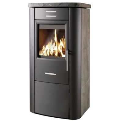 Koppe Baro II Kaminofen 8 kW Massivguss Gussgrau mit Speckstein