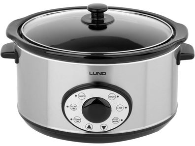 Langsamkocher, Schongarer Slow Cooker 4,5 l mit Timer 280W