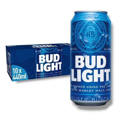 Bud Light Beer - American Light Lager Bier 10 x 440 ml